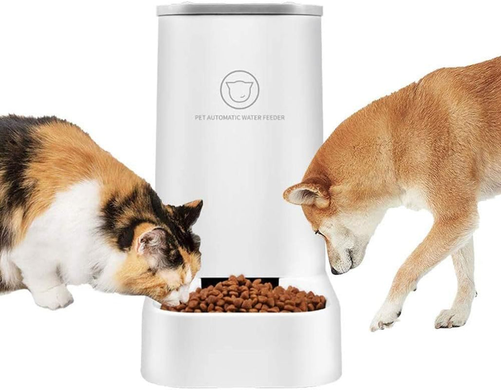 Automatic Feeder Set, 1-Gallon Water Dispenser and 2.1Kg Pet Food Feeder, Small Pet Waterer and Feeder, Self-Dispensing, Polypropylene Material, for Cats and Dogs
